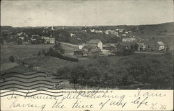 Bird's Eye View of Town Postcard