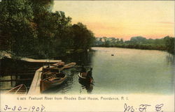 Pawtuxet River from Rhodes Boat House Postcard