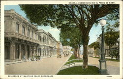 Residence at Marti or Prado Promenade Postcard