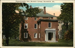 Bowdoin College - Massachusetts Hall Brunswick, ME Postcard Postcard Postcard