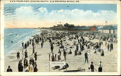 View From :Pier Looking South Old Orchard Beach, ME Postcard Postcard Postcard