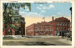 Athenaeum, Municipal Building and Berry-Ball Dry Goods Co. Postcard