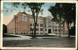 New Commercial High School Postcard