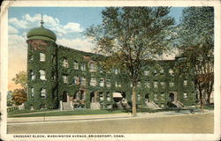 Crescent Block, Washington Avenue Bridgeport, CT Postcard Postcard Postcard