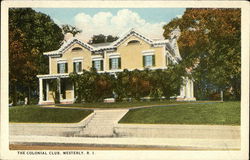 Street View of the Colonial Club Westerly, RI Postcard Postcard Postcard