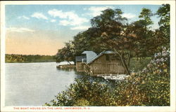 The Boat House on The Lake Lakewood, NJ Postcard Postcard Postcard