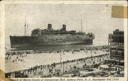 Wreck of Morro castle at Convention Hall Asbury Park, NJ Postcard Postcard Postcard