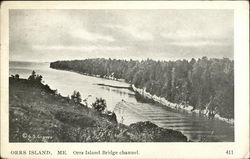 Orrs Island Bridge Channel Postcard