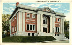 Street View of Masonic Temple Postcard