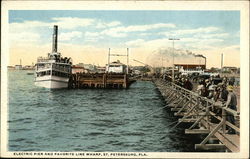 Electric Pier and Favorite Line Wharf Postcard