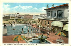 Flanders Hotel - Swimming Pool Ocean City, NJ Postcard Postcard Postcard