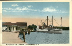 Mt. Washington Steamer, Center Harbor Postcard