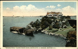 "Beacon Rock" Along Ocean Drive, Estate of E. D. Morgan Newport, RI Postcard Postcard Postcard