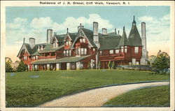 Residence of J. R. Drexel, Cliff Walk Newport, RI Postcard Postcard Postcard