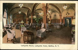 Lafayette Hotel - Lafayette Room Buffalo, NY Postcard Postcard Postcard