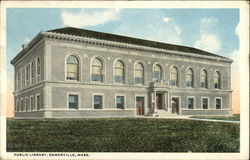 Public Library, Somerville, Mass. Postcard