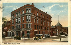 Street View of Bank Block Postcard