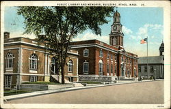 Public Library and Memorial Building Postcard