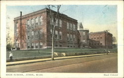 High School, Athol, Mass. Postcard