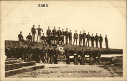 The 16-Inch Gun - "Largest In The World" Military Postcard Postcard Postcard