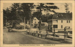 Post Office and Simmons' Store Winnisquam, NH Postcard Postcard Postcard