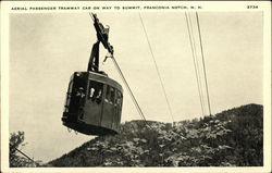 Aerial Passenger Tramway Car On Way To Summit Postcard