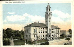 City Hall Worcester, MA Postcard Postcard Postcard