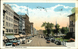 Front Street Worcester, MA Postcard Postcard Postcard