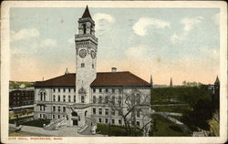 City Hall Worcester, MA Postcard Postcard Postcard