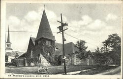 St. Andrew's Church Ayer, MA Postcard Postcard Postcard