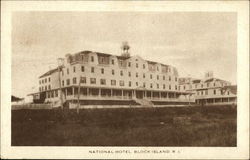 National Hotel Block Island, RI Postcard Postcard Postcard