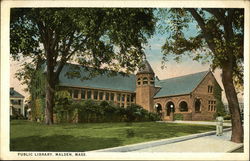 Public Library Malden, MA Postcard Postcard Postcard