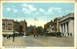 Malden Square Massachusetts Postcard Postcard Postcard