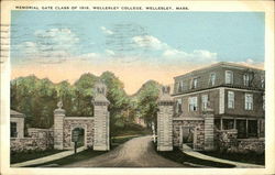 Wellesley College - Memorial Gate, Class of 1916 Postcard