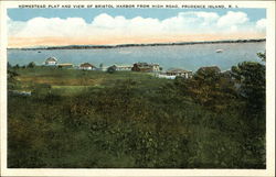 Homestead Plat and View of Bristol Harbor from High Road Postcard