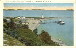 Sand Point Landing from Sawyer's Hill Prudence Island, RI Postcard Postcard Postcard