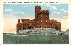 The Castle from Cliff Walk Newport, RI Postcard Postcard Postcard