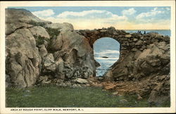 Arch At Rough Point, Cliff Walk Newport, RI Postcard Postcard Postcard