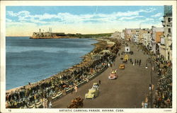 Artisitic Carnival Parade Havana, Cuba Postcard Postcard Postcard