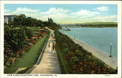 View Along Riverfront Park Harrisburg, PA Postcard Postcard Postcard