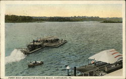 Ferry Boat Landing for Bathing Beach Harrisburg, PA Postcard Postcard Postcard