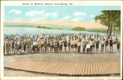 Scene at Bathing Beach Postcard