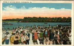 Scene at Bathing Beach Postcard