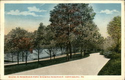 Scene at Reservoir Park showing Reservoir Postcard