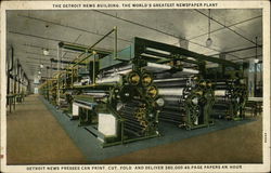 The Detroit News Building - The World's Greatest Newspaper Plant Postcard