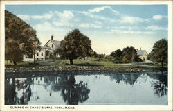 Glimpse of Chase's Lake York, ME Postcard Postcard Postcard