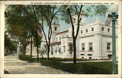 Up Central Avenue From Ozark Bath House Postcard