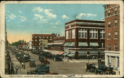 Main Street Looking North Postcard