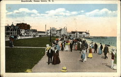 Boardwalk Ocean Grove, NJ Postcard Postcard Postcard