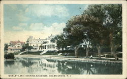 Wesley Lake - Evening Shadows Ocean Grove, NJ Postcard Postcard Postcard